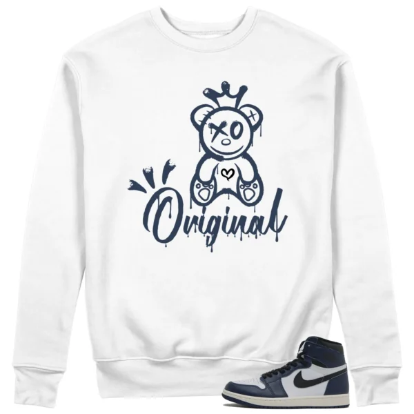 Original Sweatshirt to Match Jordan 1 High OG Midnight Navy