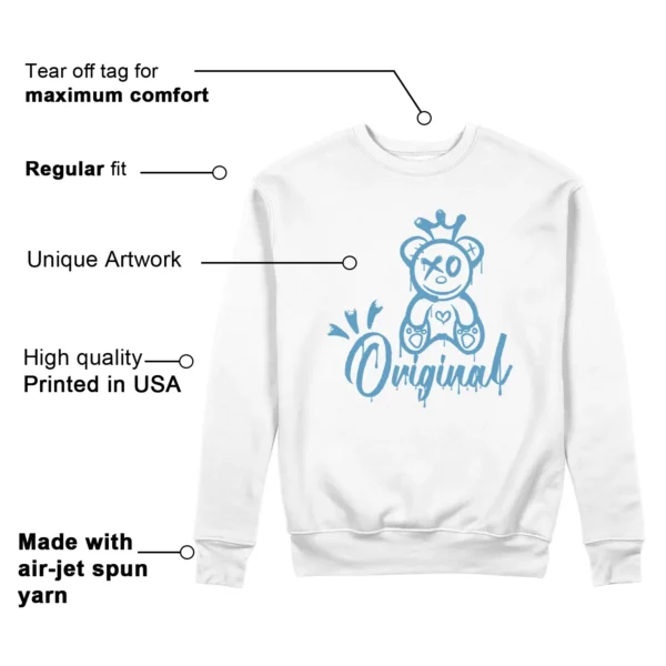 Original Sweatshirt to Match Jordan 17 Low UNC 2024 Features