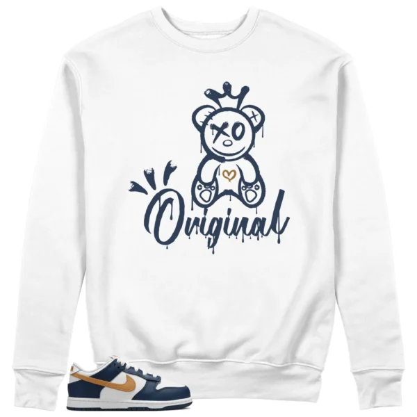 Original Sweatshirt to Match Nike Dunk Low Midnight Navy Wheat