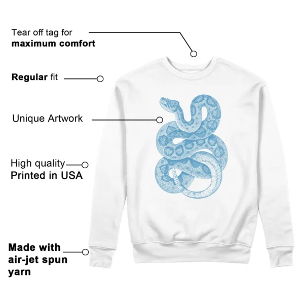 Python-Snake Sweatshirt to Match Jordan 17 Low UNC 2024 Features