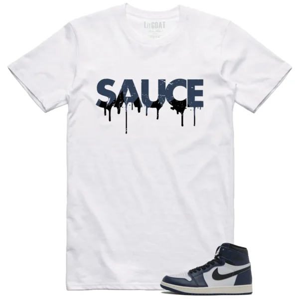 Jordan 1 High OG Midnight Navy Matching T-shirt Sauce