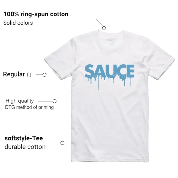 Jordan 17 Low UNC 2024 Matching T-shirt Sauce Features