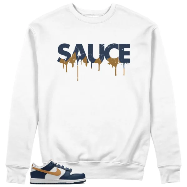 Sauce Sweatshirt to Match Nike Dunk Low Midnight Navy Wheat