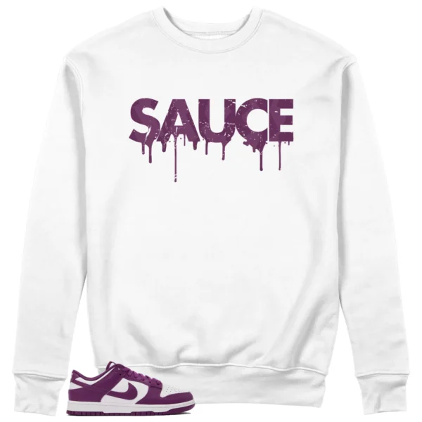 Sauce Sweatshirt to Match Nike Dunk Low White Viotech