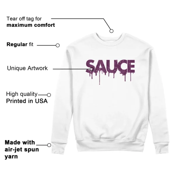 Sauce Sweatshirt to Match Nike Dunk Low White Viotech Features