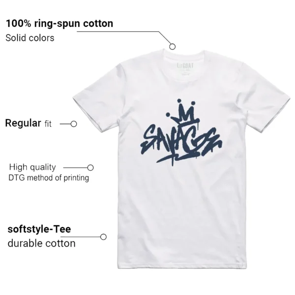 Jordan 1 High OG Midnight Navy Matching T-shirt Savage Features