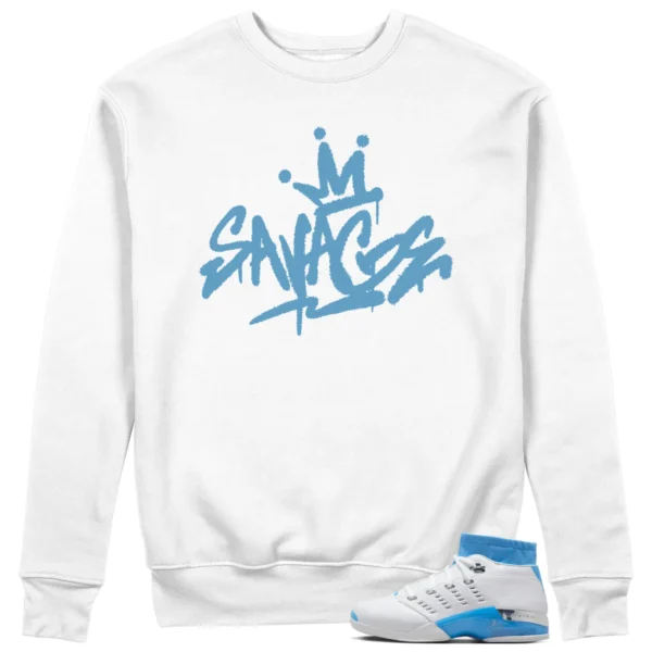 Savage Sweatshirt to Match Jordan 17 Low UNC 2024