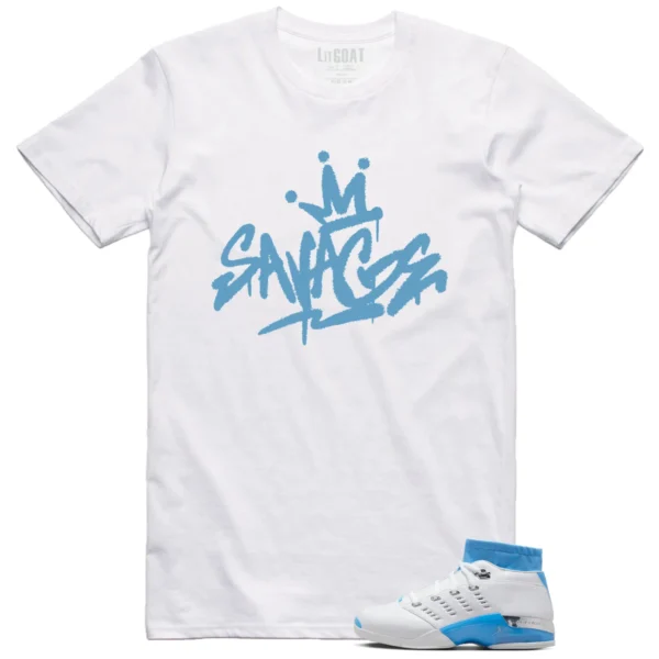 Jordan 17 Low UNC 2024 Matching T-shirt Savage