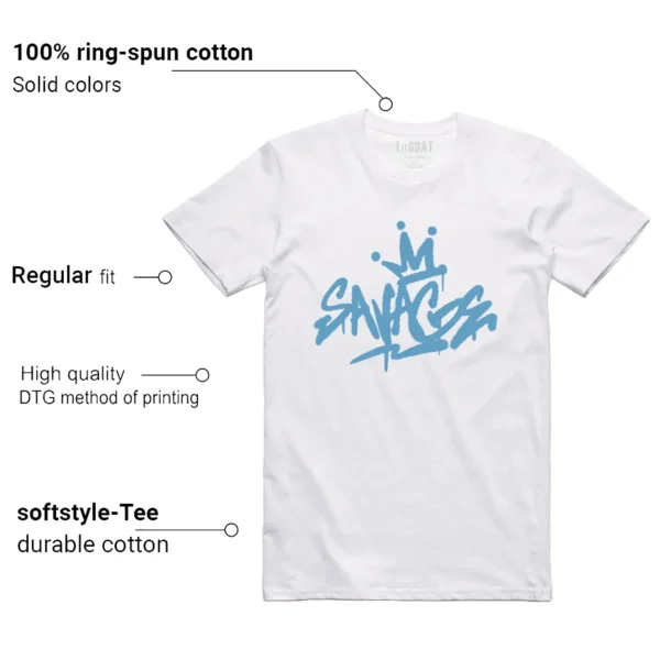 Jordan 17 Low UNC 2024 Matching T-shirt Savage Features