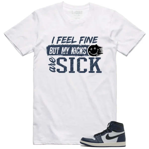 Jordan 1 High OG Midnight Navy Matching T-shirt Sick Kicks