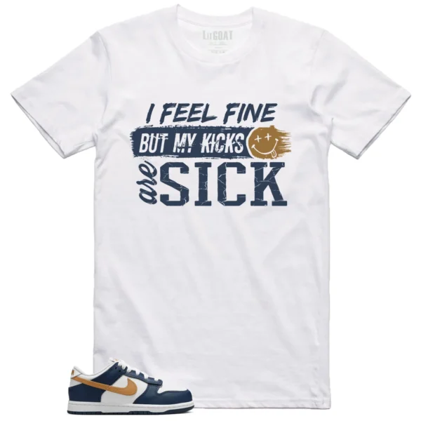 Nike Dunk Low Midnight Navy Wheat Matching T-shirt Sick Kicks