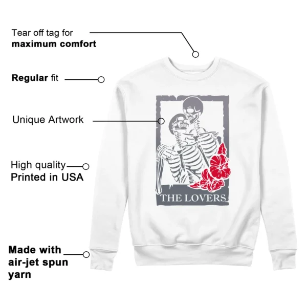 The Lovers Sweatshirt to Match Jordan 3 Cement Grey Features