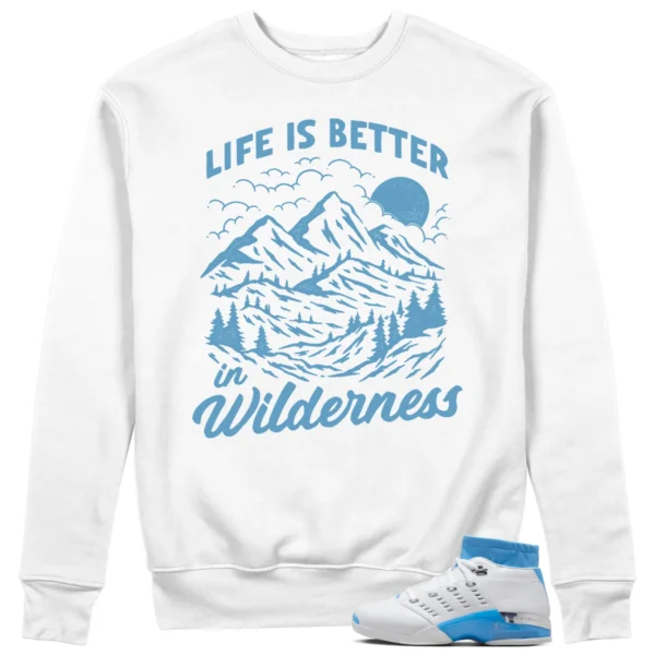 Wilderness Sweatshirt to Match Jordan 17 Low UNC 2024