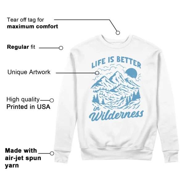 Wilderness Sweatshirt to Match Jordan 17 Low UNC 2024 Features