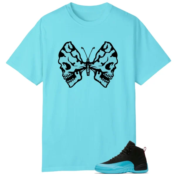 Butterfly Skulls Shirt for AIR JORDAN 12 GAMMA BLUE Fans