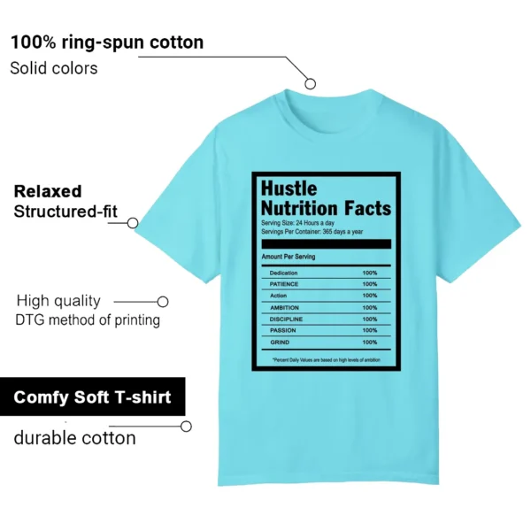 AIR JORDAN 12 GAMMA BLUE Matching T-shirt Hustle Facts-Features