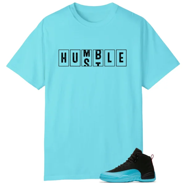 AIR JORDAN 12 GAMMA BLUE - Hustle Humble T-Shirt