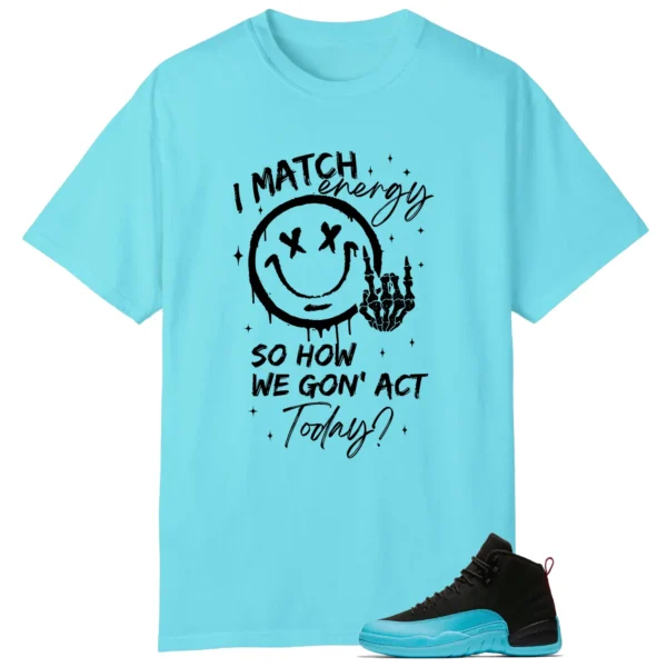 AIR JORDAN 12 GAMMA BLUE Matching Tee Shirt - Match Energy