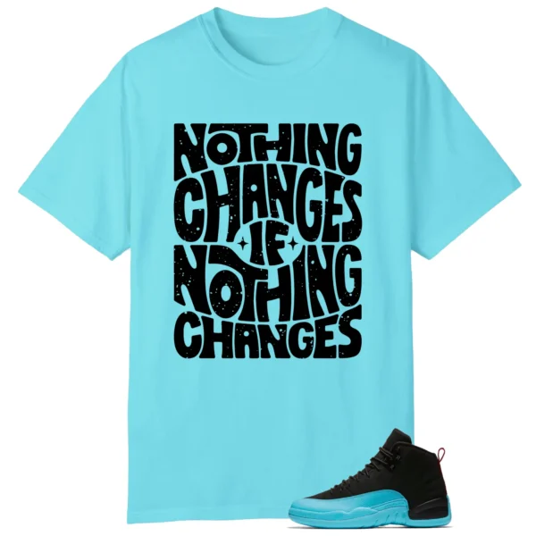 AIR JORDAN 12 GAMMA BLUE Style: Nothing Changes Tee