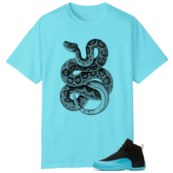 Python Snake Shirt for AIR JORDAN 12 GAMMA BLUE Sneaker