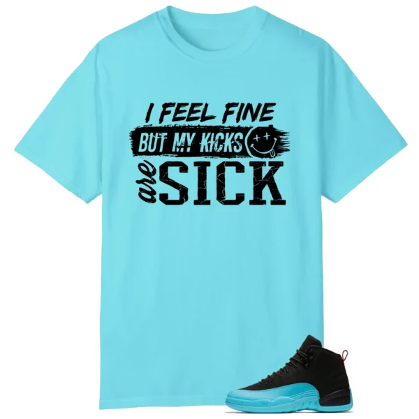 AIR JORDAN 12 GAMMA BLUE Match: Sick Kicks Shirt