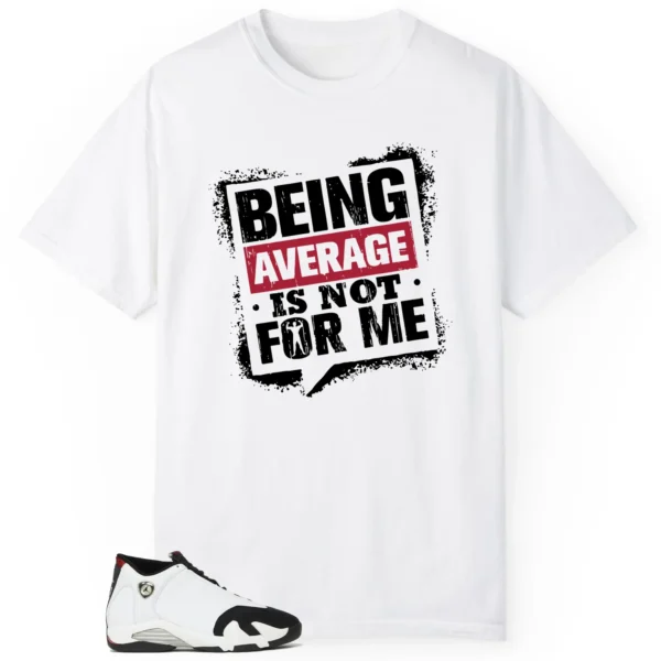 Average Not Me Tee Matches Air Jordan 14 Black Toe 2024 Sneaker