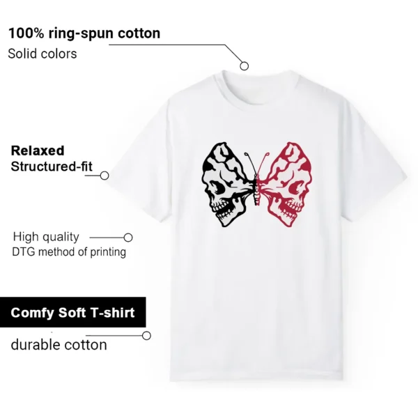 Butterfly Skulls Shirt for Air Jordan 14 Black Toe 2024 Fans Features