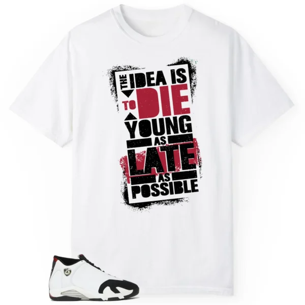 Die Young MatchShirt to Style Air Jordan 14 Black Toe 2024