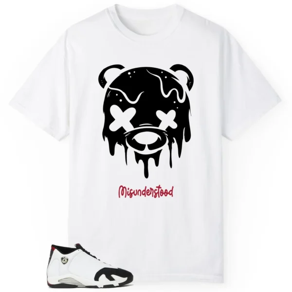 Air Jordan 14 Black Toe 2024 Matching Tee - Drippy Bear Graphic