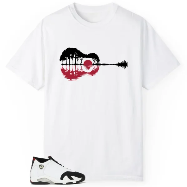 Guitar Shirt for Air Jordan 14 Black Toe 2024 Sneaker