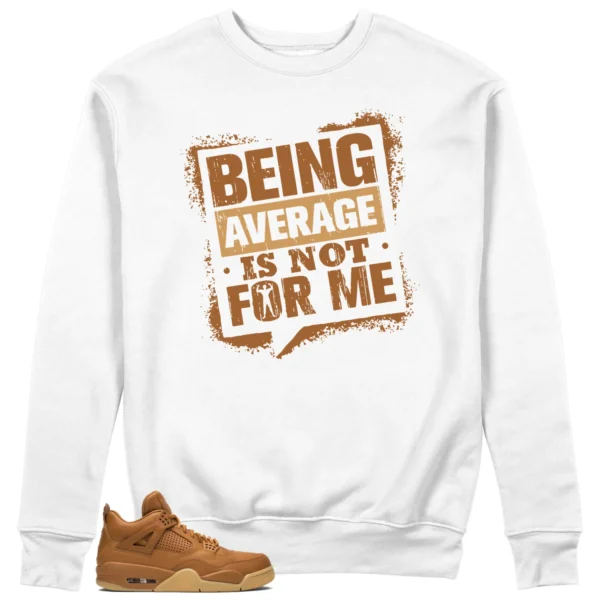 Average Not Me Sweatshirt Matches Air Jordan 4 Retro Ginger Wheat Sneaker