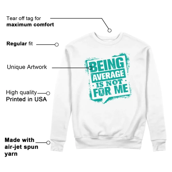 Average Not Me Sweatshirt Matches New Balance 480 Airyteal Sneaker Features