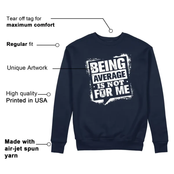 Average Not Me Sweatshirt Matches Nike Kobe 8 Protro College Navy Sneaker Features