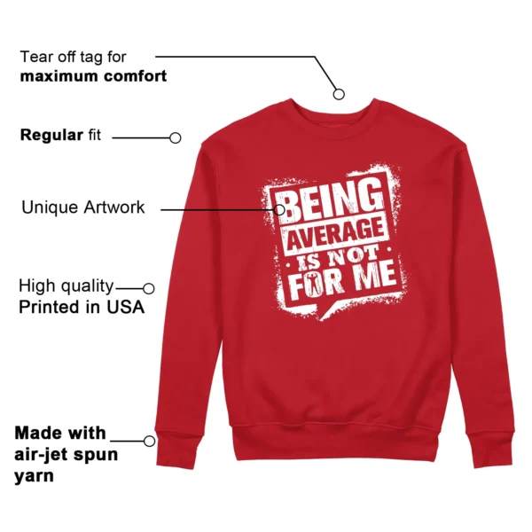 Average Not Me Sweatshirt Matches Nike Kobe 8 Protro University Red Sneaker Features