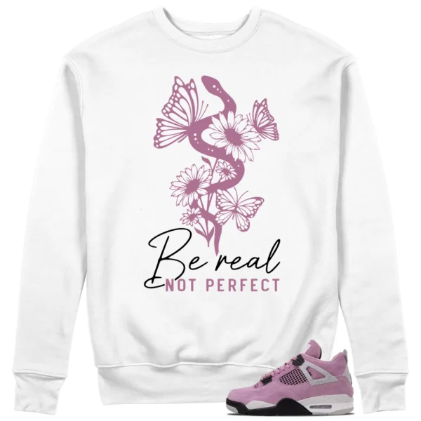 Be Real Sweat to Match Wmns Air Jordan 4 Retro Orchid