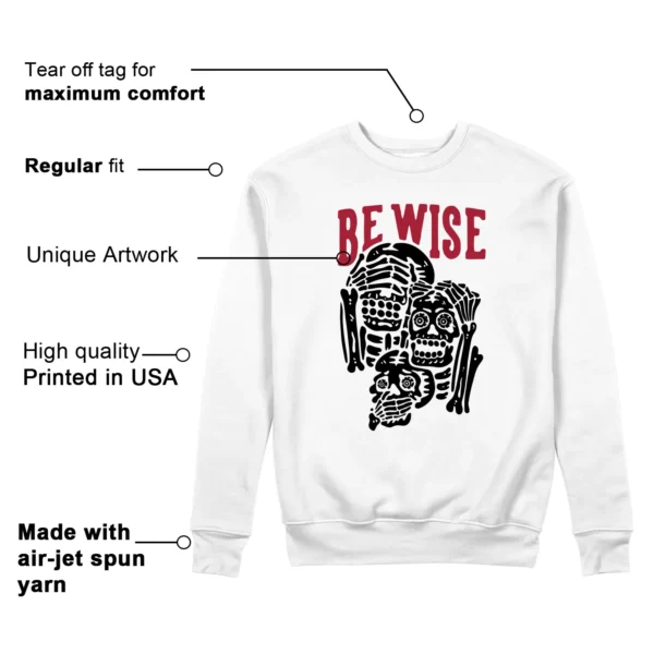 Air Jordan 14 Black Toe 2024 'Be Wise' Matching Sweatshirt Features