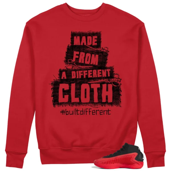 Built Different Sweatshirt for adidas Anthony Edwards 1 Pure Ruby