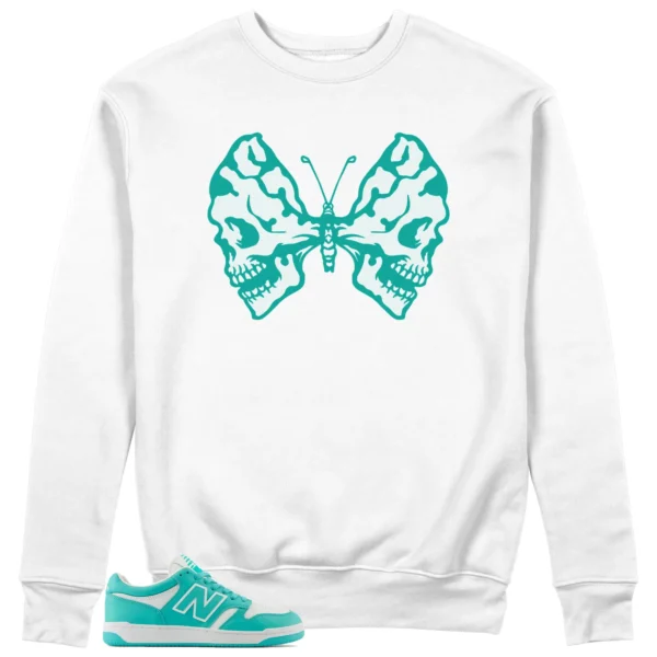 Butterfly Skulls Sweatshirt for New Balance 480 Airyteal Fans