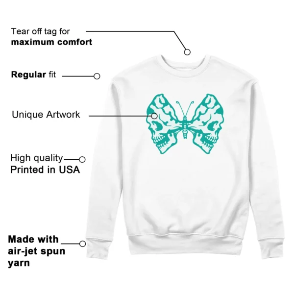 Butterfly Skulls Sweatshirt for New Balance 480 Airyteal Fans Features