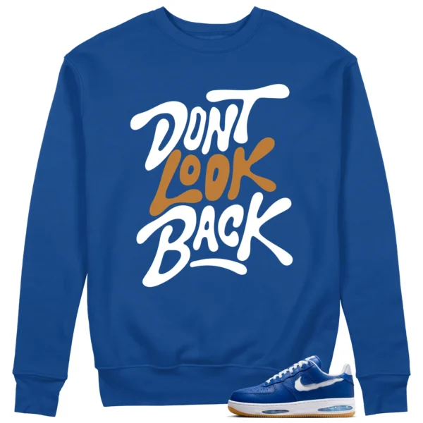 Nike Air Force 1 Low Evo Team Royal Style: Don't Look Back Sweatshirt