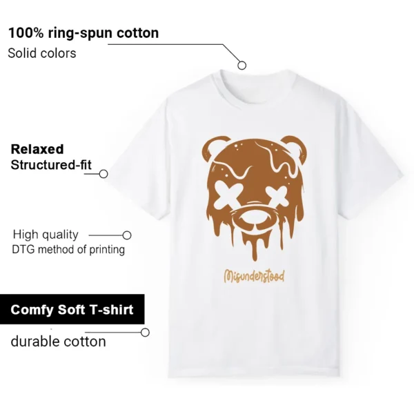 Ginger Wheat 4s Matching Tee - Drippy Bear Graphic Features