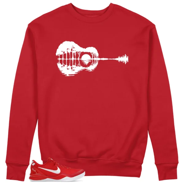 Guitar Sweatshirt for Nike Kobe 8 Protro University Red Sneaker