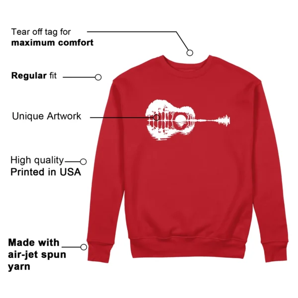 Guitar Sweatshirt for Nike Kobe 8 Protro University Red Sneaker Features