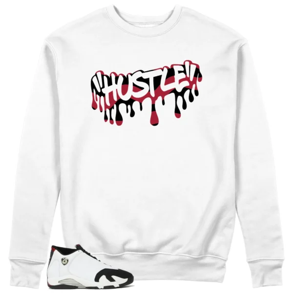 Hustle Drip Sweat Matching Air Jordan 14 Black Toe 2024