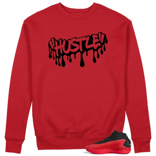 Hustle Drip Sweat Matching adidas Anthony Edwards 1 Pure Ruby