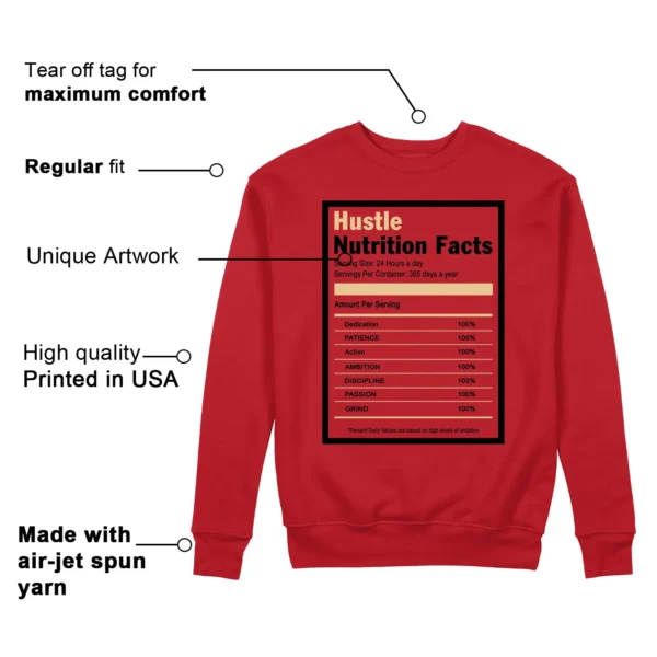 Hustle Facts: Motivational Sweatshirt for Nike Ja 2 Nightmare Features