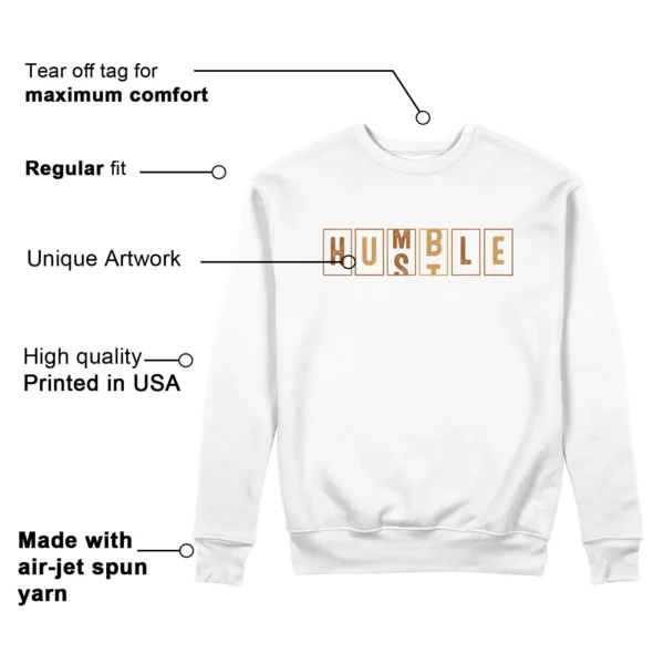 Air Jordan 4 Retro Ginger Wheat - Hustle Humble Sweatshirt Features