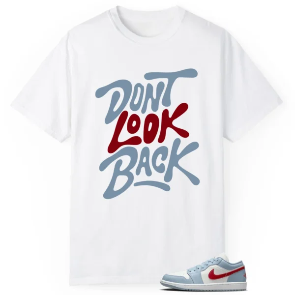 Jordan 1 Low Blue Dune Red Style: Don't Look Back Shirt