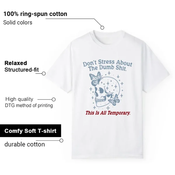 Style Jordan 1 Low Blue Dune Red With This Don't Stress TShirt Features