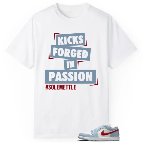 Passion Kicks Tee - Perfect Match for Jordan 1 Low Blue Dune Red